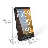 Stylish Multifunctional LED Mirror Alarm Clock
