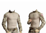 Combat Shirt With Elbow Pads (6 colors) - Indigo-Temple