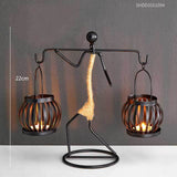 Pinturesque Metal African Style Candle Holder