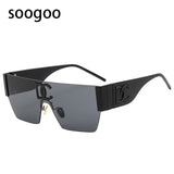 Vintage Square Rimless UV400 Sunglasses