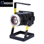 Rechargeable 3 Mode Zoomable 10W LED Floodlight - Indigo-Temple