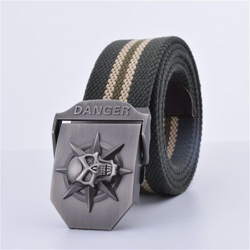 Skull Tactical Buckle Belt - Indigo-Temple