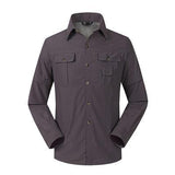 Quick Drying Removable Sleeves Outdoor Shirt - Indigo-Temple