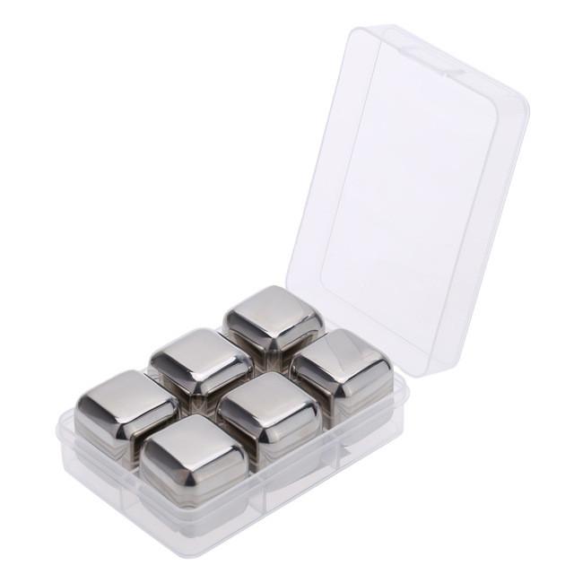 Stainless Steel Drink Chilling Cubes - Indigo-Temple