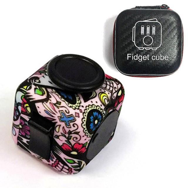 Designer Fidget Cube + Case - Indigo-Temple