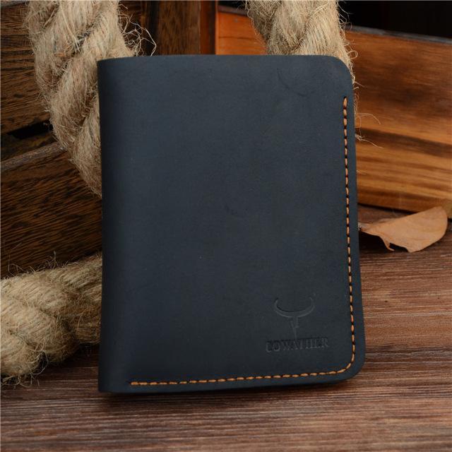 COWATHER™ Genuine Leather Vintage Wallet - Indigo-Temple