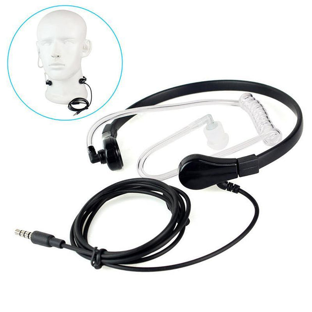 1 Pin 3.5mm Throat Mic Headset - Indigo-Temple