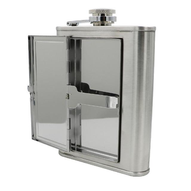 Cigarettes Case Hip Flask - Indigo-Temple