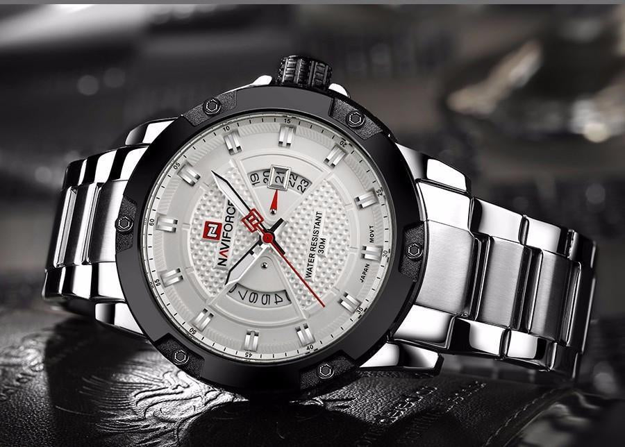 Full Steel Men Sports Watch - Indigo-Temple