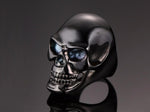 Stainless steel skull ring - Black\Gold - Indigo-Temple