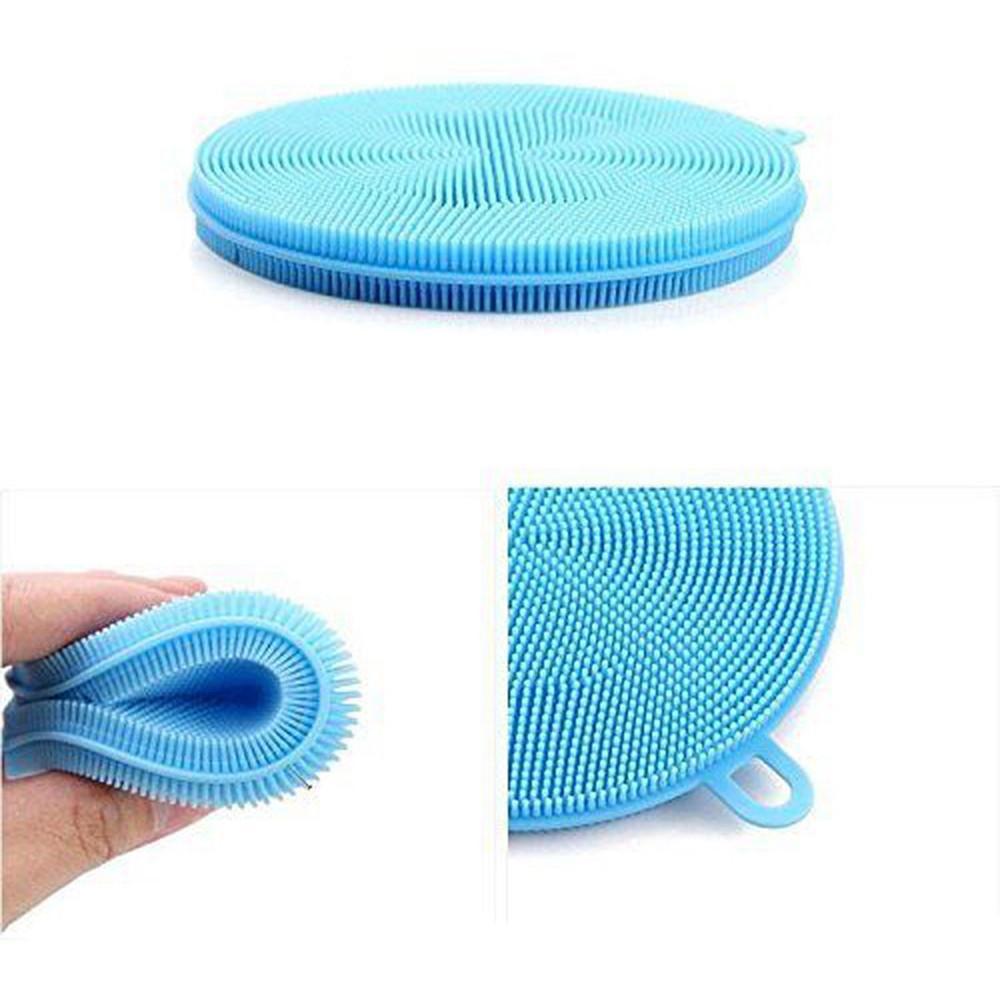 Multi-function Silicone Sponge Scrubber (3 pcs set) - Indigo-Temple