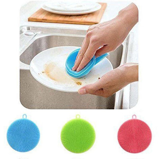 Multi-function Silicone Sponge Scrubber (3 pcs set) - Indigo-Temple