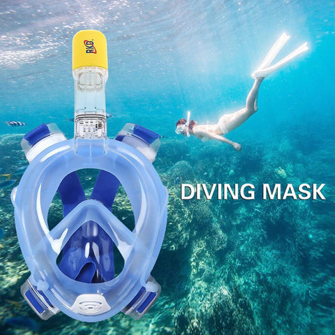 180° Full Face Diving Mask - Indigo-Temple