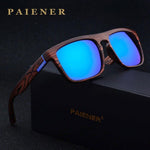PAIENER™ Wood-Pattern Polarized Unisex Sunglasses - Indigo-Temple