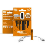 Mirco USB Rechargeable Batteries - Indigo-Temple
