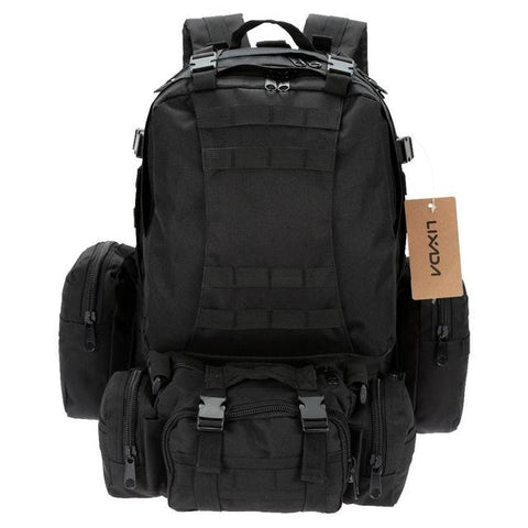 3 in 1  Military Tactical Molle Backpack - Indigo-Temple