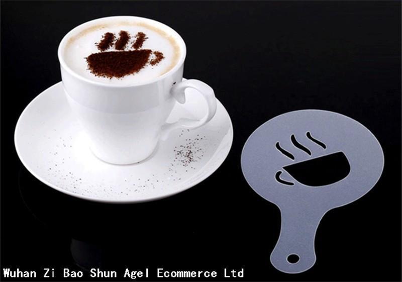 Coffee Stencil Template 16Pcs - Indigo-Temple