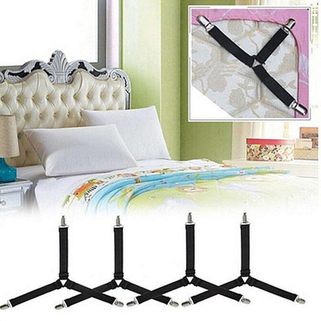 Smart Bed Sheet Clips (4 pieces) - Indigo-Temple
