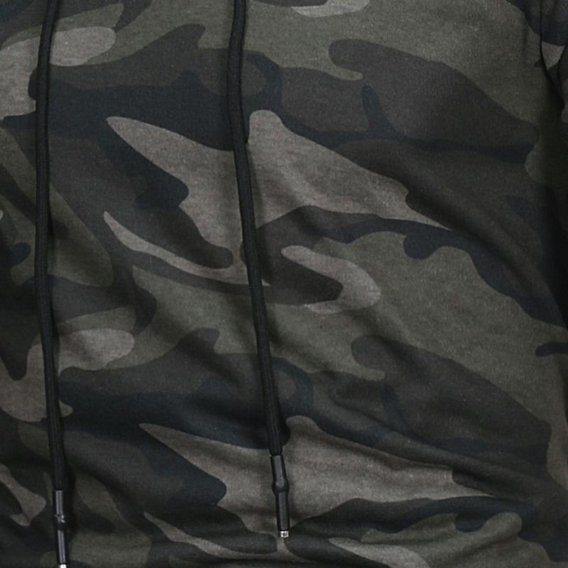 Delta 433 -Tactical Side Pocket Camouflage Hoodie - Indigo-Temple