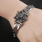 WOLF- Stainless Steel Charm bracelet - Indigo-Temple