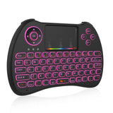 Wireless Keyboard & Mouse Combo with RGB Back Light - Indigo-Temple
