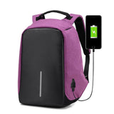 Premium USB Charge Anti Theft Backpack - Indigo-Temple