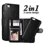 2 IN 1 Classic Magnetic Phone Flip Case / Wallet - Indigo-Temple