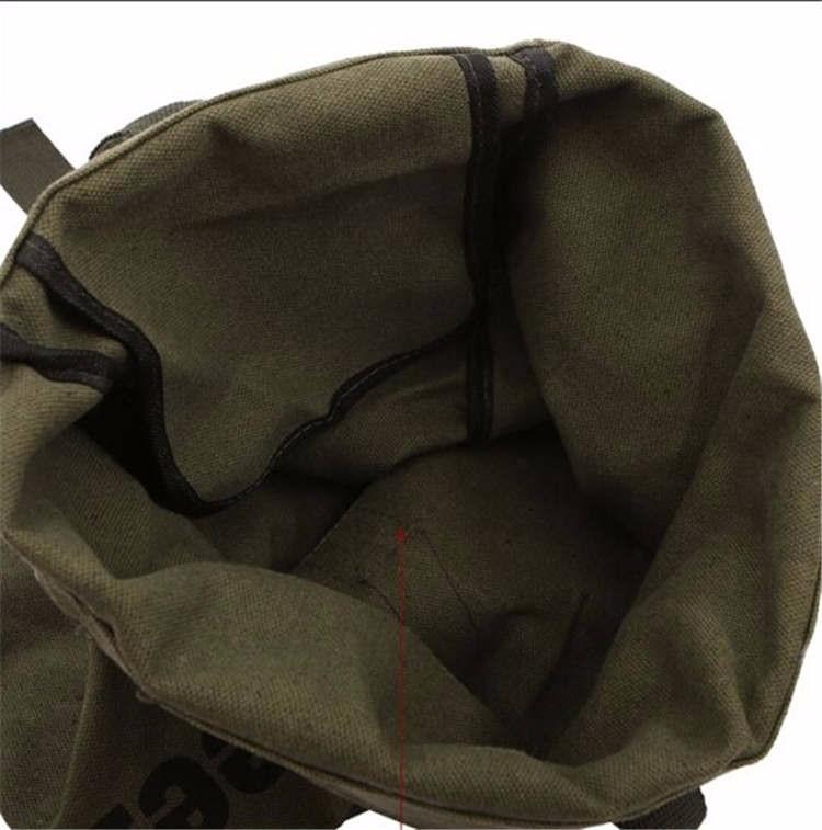 Army Canvas Bucket Bag - Indigo-Temple