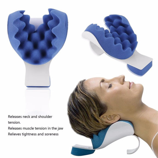 Neck And Shoulder Relaxer Pillow - Indigo-Temple