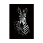 Black & White African Animal Canvas Painting - Indigo-Temple