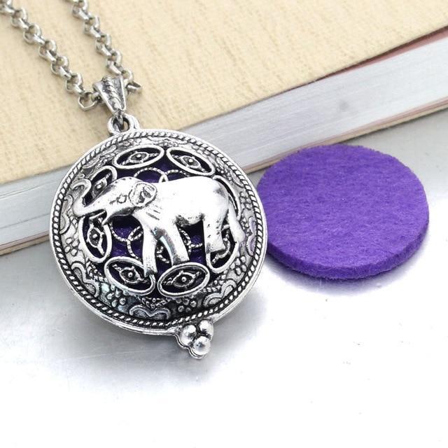 Essential Oil / Perfume Diffusing Locket Necklace - Indigo-Temple