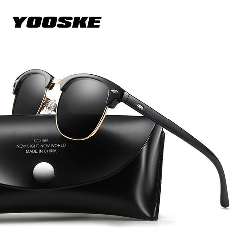 YOOSKE™ Polarized Unisex Retro Sunglasses - Indigo-Temple