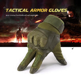 Touch Screen Military Full Finger Gloves - Indigo-Temple