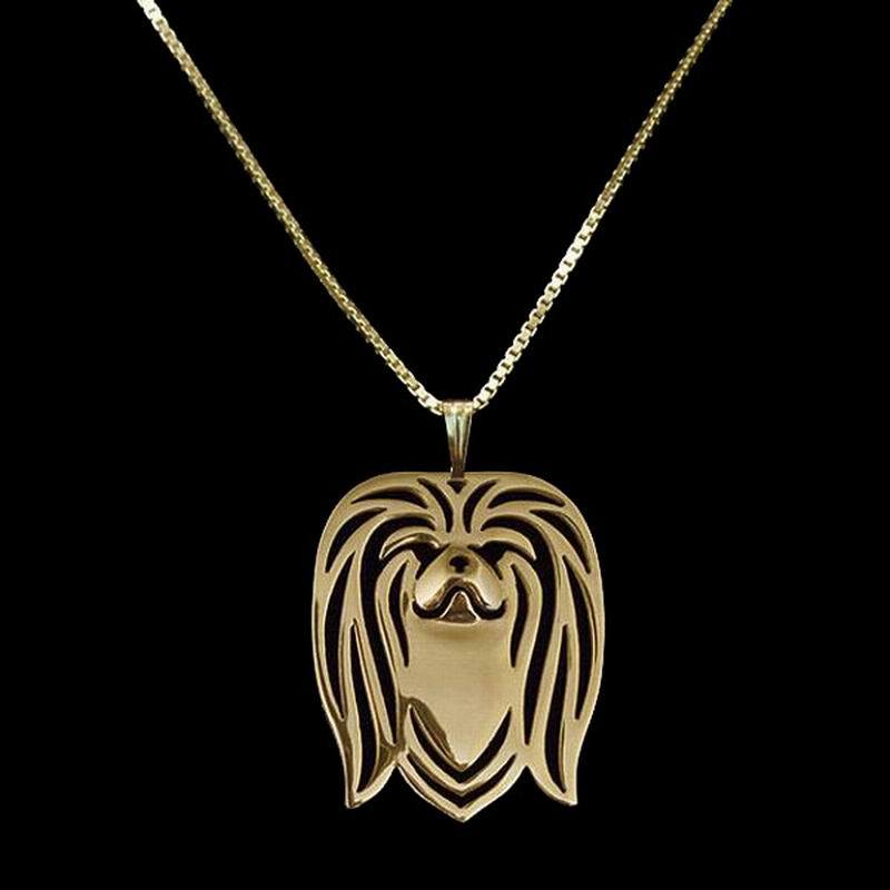 Pekingese dog necklace - Indigo-Temple