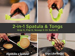 Clever Tongs - 2 in 1 Kitchen Spatula and Tongs - Indigo-Temple
