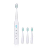 Electric Toothbrush With 3 Brush Heads - Indigo-Temple