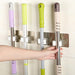 Double Stick-On Wall Mop & Broom Organizer (2pcs) - Indigo-Temple