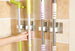Double Stick-On Wall Mop & Broom Organizer (2pcs) - Indigo-Temple