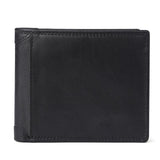 GENODERN™ Classic Bi-Fold Genuine Leather Wallet - Indigo-Temple