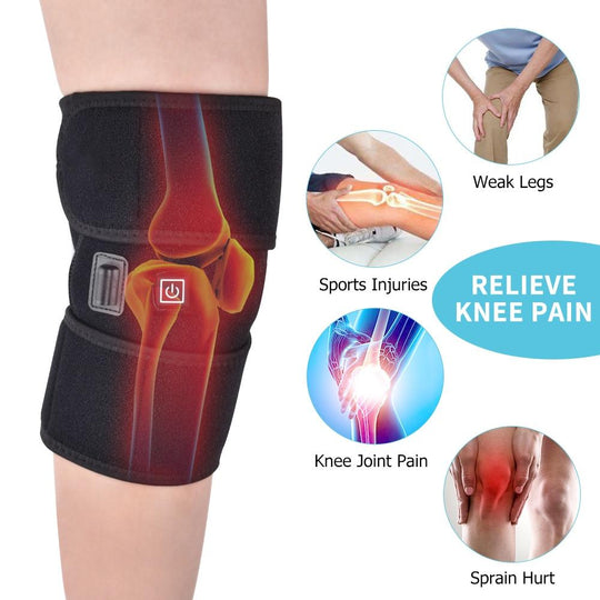 Electric Heated Therapy Knee Brace - Indigo-Temple