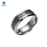 Tribal Dragon 316L Stainless-Steel Ring - Indigo-Temple