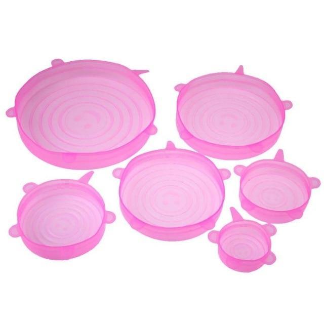 Smart Kitchen "Stretch & Seal" Lids (6 pcs set) - Indigo-Temple