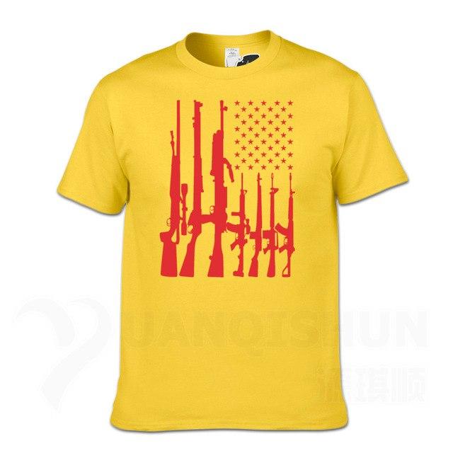 Second Amendment US Flag T-Shirt - Indigo-Temple