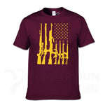 Second Amendment US Flag T-Shirt - Indigo-Temple