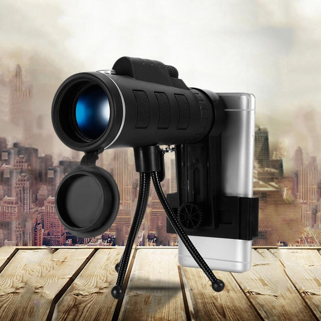 40X60 HD BAK4 MONOCULAR WITH A PHONE TRIPOD - Indigo-Temple