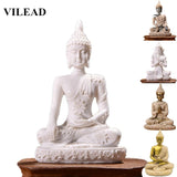 Meditating Buddha Sandstone Statue (Various Styles) - Indigo-Temple