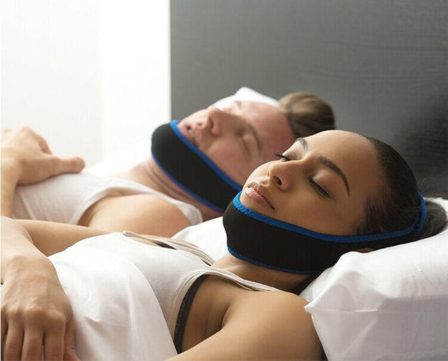 BEQUIET- Anti Snore Chin Strap - Indigo-Temple