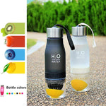 Frosted Leak-proof 650ml Lemon Cup H2O water bottle - Indigo-Temple
