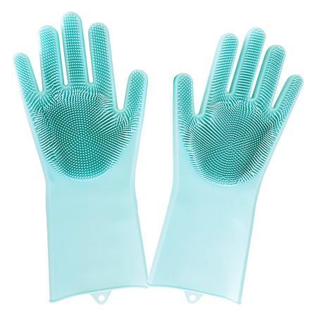 Magic Silicone Dish Washing Gloves - Indigo-Temple