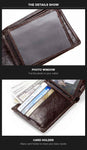 Anti-Lost/Theft Bluetooth Genuine  Leather Smart-Wallet - Indigo-Temple